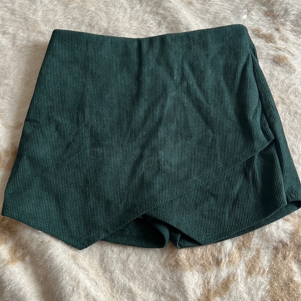 Hunter Green Corduroy envelope skort